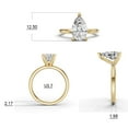 thumbnail image 4 of 14K Yellow Gold Pear Cut Solitaire Diamond Engagement Ring VS1-VS2 Clarity E-F Color for Women, 2 Carat, Size-6, 4 of 5