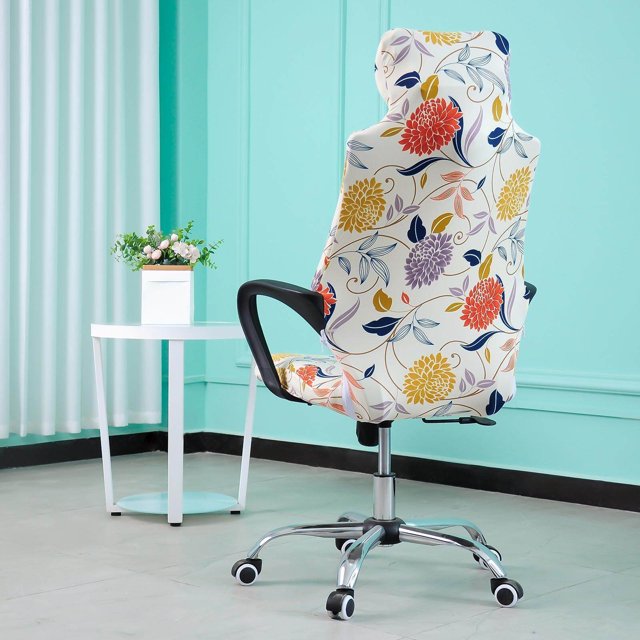pitrice Elastic Game Chair Slipcovers Dustproof for Dinning Chair Swivel Armchair F