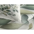 thumbnail image 3 of Ambesonne Eucalyptus Leaves Quilted Coverlet 3 Pcs, Botanical Art, Queen Size, Sage Green Off White, 3 of 4