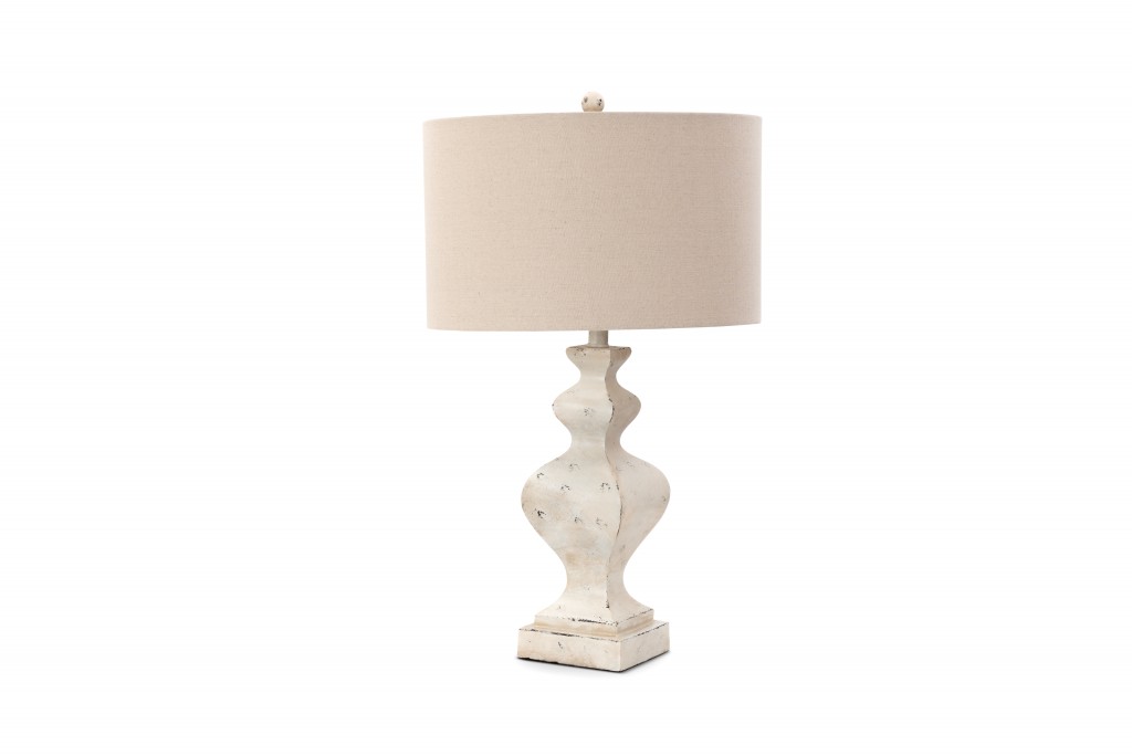 homeroots lighting 397273 Set of 2 Beige Curvy Base Table Lamps