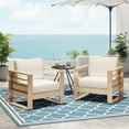 thumbnail image 2 of Gadd Outdoor Aluminum Club Chairs (Set of 2), Gold and White, 2 of 7