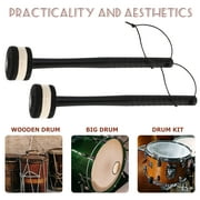 Bass Drum Mallet for Tenor Drums with Rubber Handle and Felt - Percussion Sticks for Musical Instruments