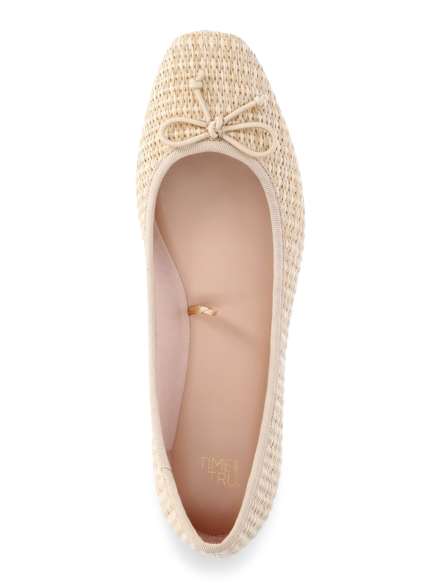 Time and Tru Women's Faux Leather Ballet Flats