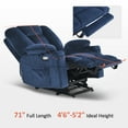 thumbnail image 4 of MCombo 27.2'' Extra Wide Seat Power Lift Recliner Chair for Short People, Fabric R7561 (Navy Blue, Small-Wide), 4 of 8
