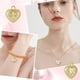 thumbnail image 5 of 1 caja de 10 dijes de corazón inflado chapados en oro de 18 quilates con pequeñas gotas de amor para hacer joyas, collares, pulseras y San Valentín., 5 of 9