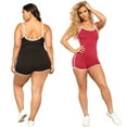 thumbnail image 6 of ZUARFY Women Sleeveless Bodycon Jumpsuit One Piece Sexy Spaghetti Strap Short Rompers, 6 of 19