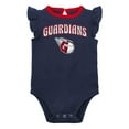 thumbnail image 2 of Girls Newborn & Infant Navy/Heather Gray Cleveland Guardians Little Fan Two-Pack Bodysuit Set, 2 of 5