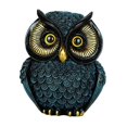 thumbnail image 4 of Colección de esculturas de animales con estatua de búho, regalo decorativo creativo para amantes de las aves. Azul, 4 of 9