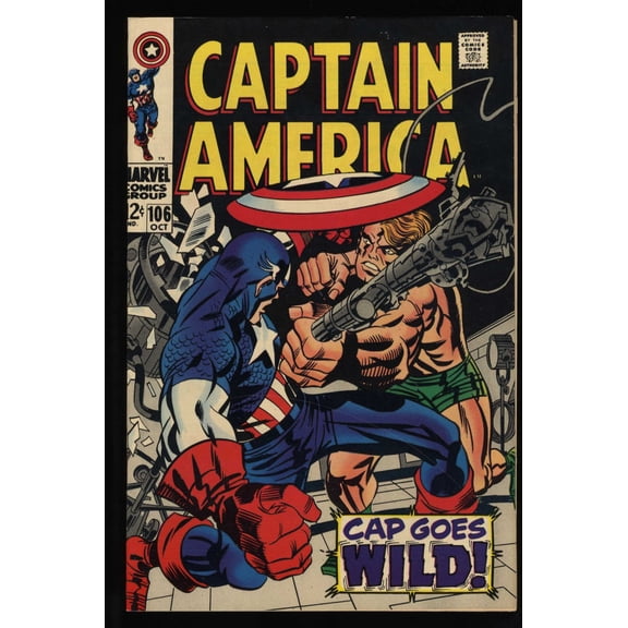 Captain America #106 NM- 9.2 Jack Kirby Cover and Art! Stan Lee Script! Comic Book