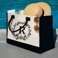 thumbnail image 1 of PENGXIANG Letter Canvas Bag Women Hit Color Simple Large Shoulder Shopping Tote Handbag (A), 1 of 9