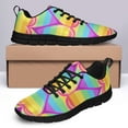 thumbnail image 4 of LGBT Pride Shoes Men Women Fashion Rainbow Sneakers Lightweight Breathable Running Shoes Gift for Gay Lesbian Black Size 4, 4 of 5