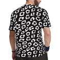 thumbnail image 2 of Wukai Black Leopard Print Men's Short-Sleeved Mesh T-Shirt,Quick-Dry Short Sleeve Workout T-Shirt-XX-Large, 2 of 8