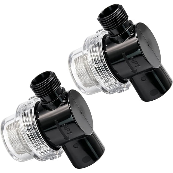 2 Pack Water Pump Strainer Filter 1/2 inch Twist-On 50 Mesh Stainless Steel Compatible with Shurflo or Wfco for RV Camper Trailer Marine