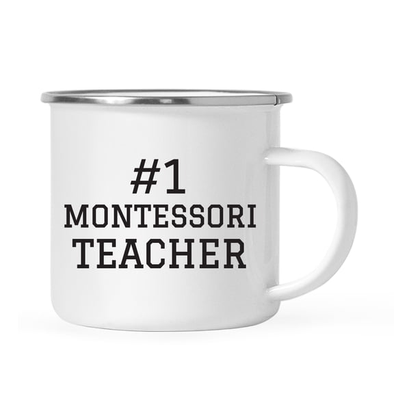 Koyal Wholesale Stainless Steel Campfire Coffee Mug, #1 Montessori Teacher, 1-Pack