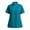 Turquoise #009, variant on Women's Stand Collar Scrub Top with Zipper Front – Soft Stretch Breathable Fabric with Multiple Pockets Mint Green 4XL