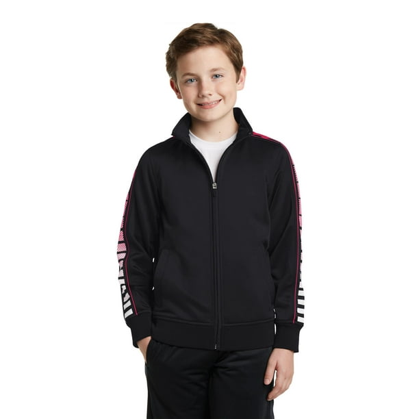 Sport-Tek® Chaqueta de chándal Tricot con sublimación de puntos para jóvenes. YST93 Negro/Rojo verdadero L deporte-tek YST93