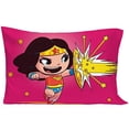 thumbnail image 3 of Warner Bros. Wonder Woman Pink 4-Piece Toddler Bedding Set, Toddler Girl, 3 of 7