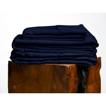 1000 Thread Count, 100% Giza Egyptian Cotton Bedding Set, 4-PC Sheets Set, 19 Inch Deep Pocket of Fitted Sheet, Soft Sateen Weave Breathable - Navy Blue, Olympic Queen