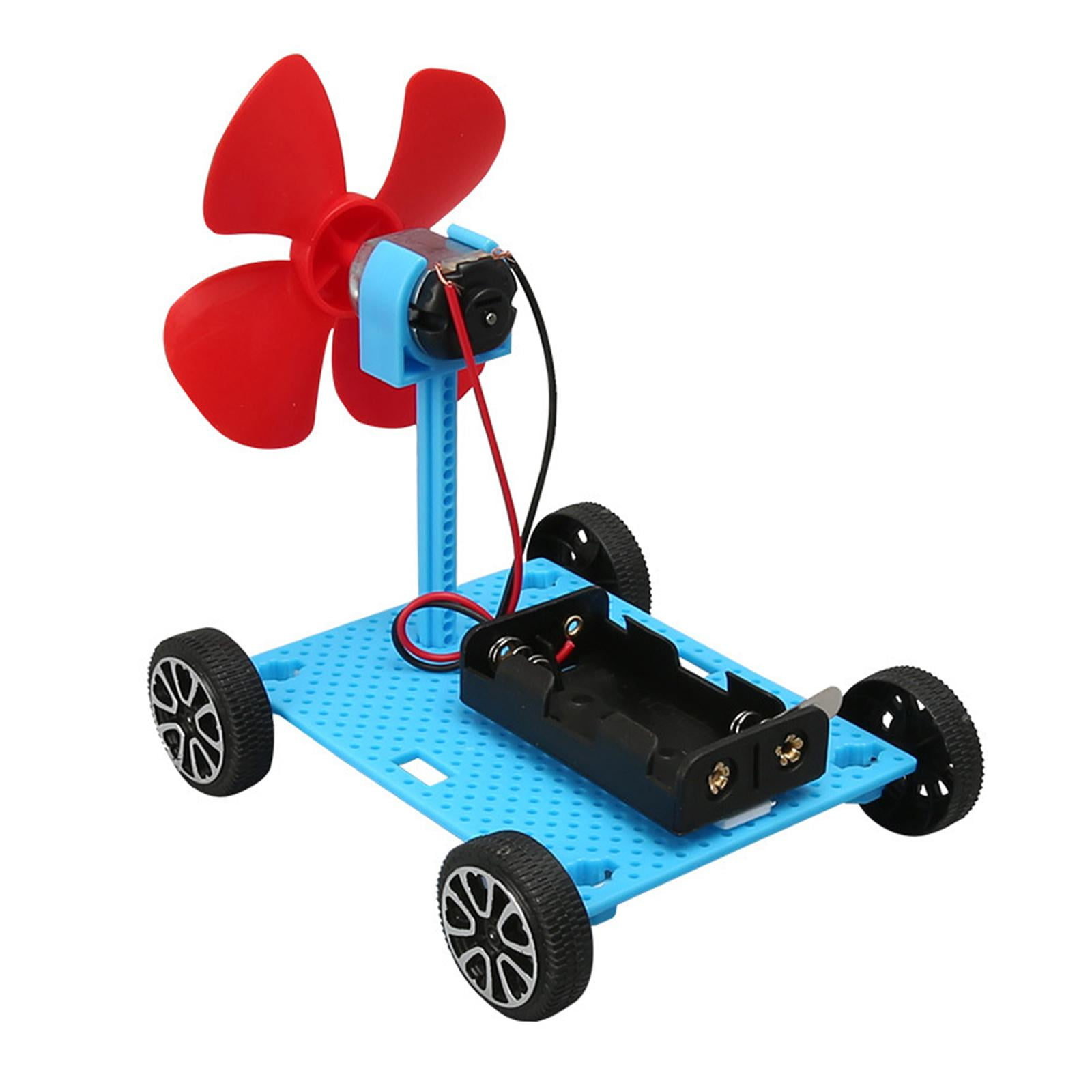 DIY Wind Power Car Model Toy Stem Scientific Aerodynamic Model for Kids ...