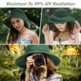 thumbnail image 2 of HOMEYA Mosquito Head Net Hat for Men & Women,Wide Brim Sun Hat with Bug Proof Mesh,UV Protection Bucket Hat for Outdoor Fishing Hiking Gardening,Army Green, 2 of 6