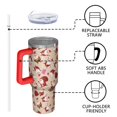 thumbnail image 4 of Beige Christmas Santa Pattern Tumbler with Handle and Lid,40oz Double Wall Vacuum Insulated Tumbler,Cups Gift for Women and Men, 4 of 7