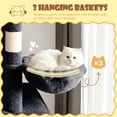 thumbnail image 6 of Merrland 82" Multi-Level Large Cat Tree Tower for Indoor Kitties, Cat Furniture with Plush Condo Hammock Top Perch, Sisal Scratching Posts & Ramp, Blue, 6 of 9