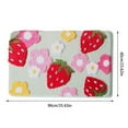 thumbnail image 3 of Cute Strawberry Flower Bath Mat Pink Bathroom Rugs Non Absorbent Microfiber Floor Mat Machine Washable Soft Shower Rug for Bathtub Bathroom Decor Accessories, 3 of 4