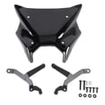 thumbnail image 2 of Motorcycle Windscreen Deflector, Motorcycle Windshield Spoiler Rugged Easy Installation Impact Proof with Mounting Bracket for Cycling, 2 of 7