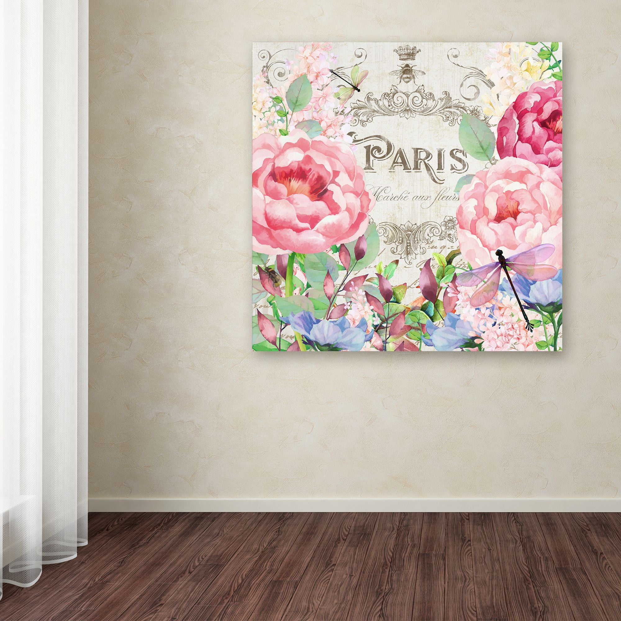 Trademark Fine Art 'Paris Flower Market I' Canvas Art by Tina Lavoie