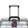 thumbnail image 5 of Disketp 4 Pcs Luggage Tag For Suitcase,Bright Universe Leather Baggage Tag With Stainless Steel Loop Privacy Cover For Women Men Girls, 5 of 5