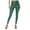 Green, variant on Women's Elastic Waist Solid Color Casual High Waist Leather Look Pants with Hip Lifting Effect, Pencil Pants for Women, Faux Leather Trousers,Brown,2XL