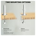 thumbnail image 4 of VIVO White Dual Computer Monitor Desk Mount, Vertical Array, 2 Screens up to 34", 4 of 9