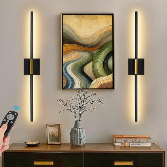 Candelabros de pared TaoFiaco LED, inalámbricos, recargables, 80 cm