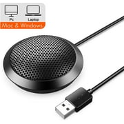 Conference Microphone, Portable USB Computer Microphone, 360 Omnidirectional Stereo PC Microphone,,F115726