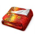 UltraSoft Micro Fleece Blanket,Happy Chinese New Year Festival Lantern