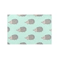 thumbnail image 4 of MKHERT Cute Cartoon Hedgehog on Mint Polka Dots Placemats Table Mats for Dining Room Kitchen Table Decoration 12x18 inch,Set of 4, 4 of 4