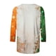 thumbnail image 5 of Xuyuer Women St Patricks Day Sweatshirts Lucky Clover Blouse Irish Shamrock Pullover 3/4 Sleeves Graphic Tops, 5 of 6