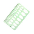 thumbnail image 4 of Uxcell 7.87'' Geometric Drawing Template Oval Style Measuring Ruler Plastic  Green 1pcs, 4 of 5