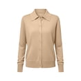 thumbnail image 6 of gbyLJF Womens Collar Button Cardigan Sweaters Lightweight Long Sleeve Knit Shirts Open Front Casual Office Tops, 6 of 7