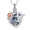 Rose/Blue, variant on Rose Flower Hummingbird Blue Stone Heart Urn Pendant Cremation Jewelry for Ashes Holder Human Pet Memory Necklace Women Men Memorial Jewelry
