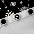 thumbnail image 4 of Homewish Retro Bull Skull Curtains Pack of 2 (42x84 Each),Boho Tribal Curtains Blackout,Black Brown Bedroom Curtains For Boys Kids,Breathable Home Decor, 4 of 6