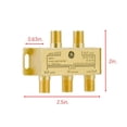 thumbnail image 5 of GE Digital 4-Way Coaxial Cable Splitter, 2.5 GHz 5-2500 MHz, RG6 Compatible, Works with HD TV, Satellite, High Speed Internet, Amplifier, Antenna, Gold Plated Connectors, Corrosion Resistant, 33527, 5 of 6