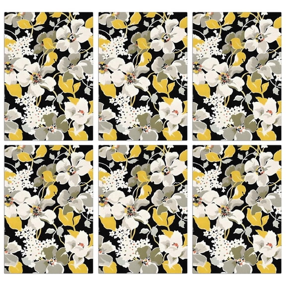 6 Pcs Funny Kitchen Towels,Pioneer Flower Floral Print Pattern Microfiber Dish Towels,Kitchen Tea Towels,Kitchen Towel Set (18" X 26")