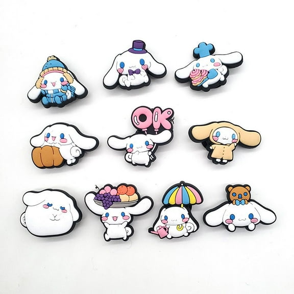 10Pcs sanrio Cartoon Shoe Decoration Charms, Cute Charms Accessories for Shoes