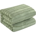 thumbnail image 4 of Lanco Merbabe Stripes 7 Piece Comforter Set, Sage, King, 100% Polyester, Solid, All Season Premium Bedding Set, 4 of 5