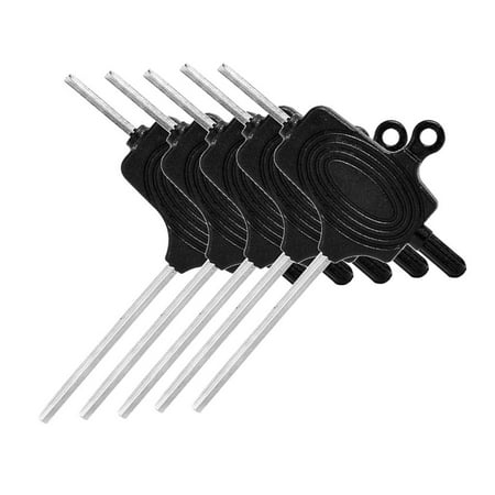 

5x T-handle Key Spanner Wrench Hand Tool Double Ended Screwdriver Driver - Black