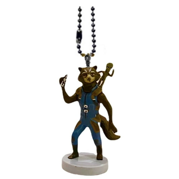 Rocket Raccoon Groot PVC Keychain Dangler Ornament Figure Charm Guardians Galaxy New