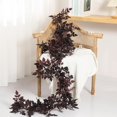 thumbnail image 6 of Guvpev 2Pcs Fall Garland for Mantel, 6FT Plum Cimicifuga Seeded Garland, Autumn Leaves Garlands, Artificial Cimicifuga Ramose Plant Leaf Garlands, Thanksgiving & Halloween Indoor Outdoor Fall Decor, 6 of 8