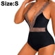 thumbnail image 2 of Traje de baño de una pieza con escote en V profundo y aberturas sexys para mujer, 2 of 5