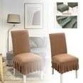 thumbnail image 2 of Dining Chair Covers Stretch Slipcovers with Ruffled Skirt Soft Breathable Washable Kitchen Chair Protectors with Ties for Home Hotel Banquet Wedding Party, 2 of 6